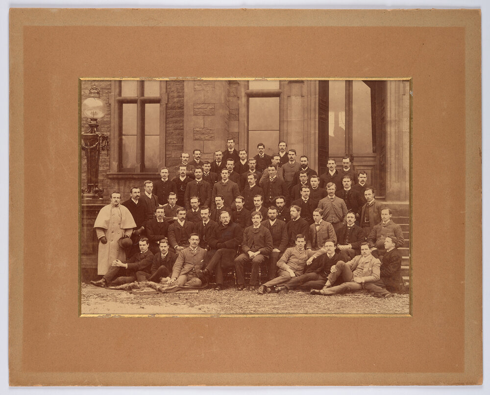 Group portrait of young men