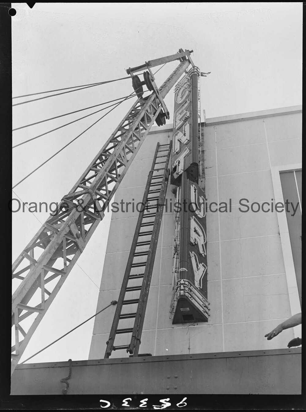 Century Theatre neon sign removed