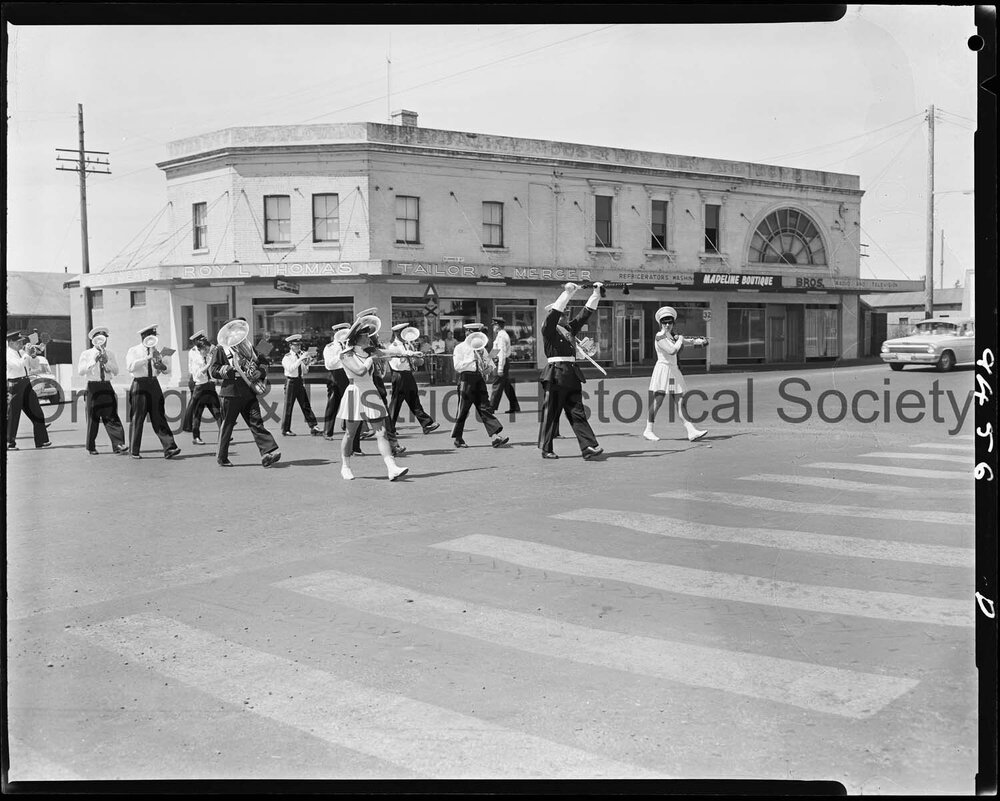 Band parade at the first Orange Festival of Arts