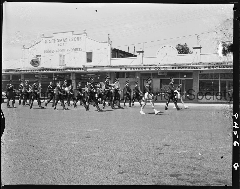 Band parade at the first Orange Festival of Arts