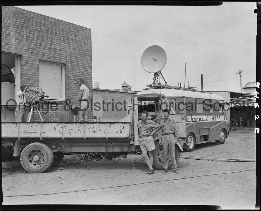 ABC Televison crew film at Barrett's Milk Pasteurising Factory 