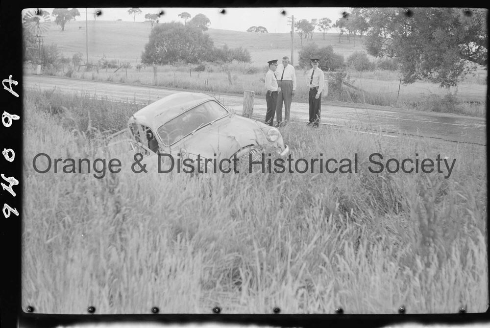 Sedan overturned on Bathurst Road