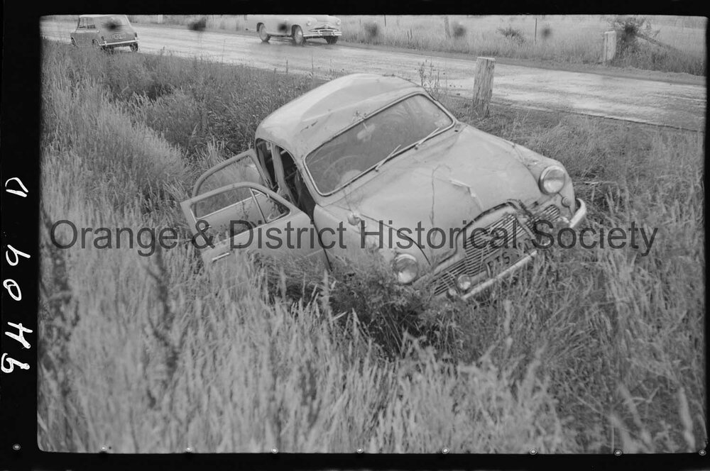 Sedan overturned on Bathurst Road