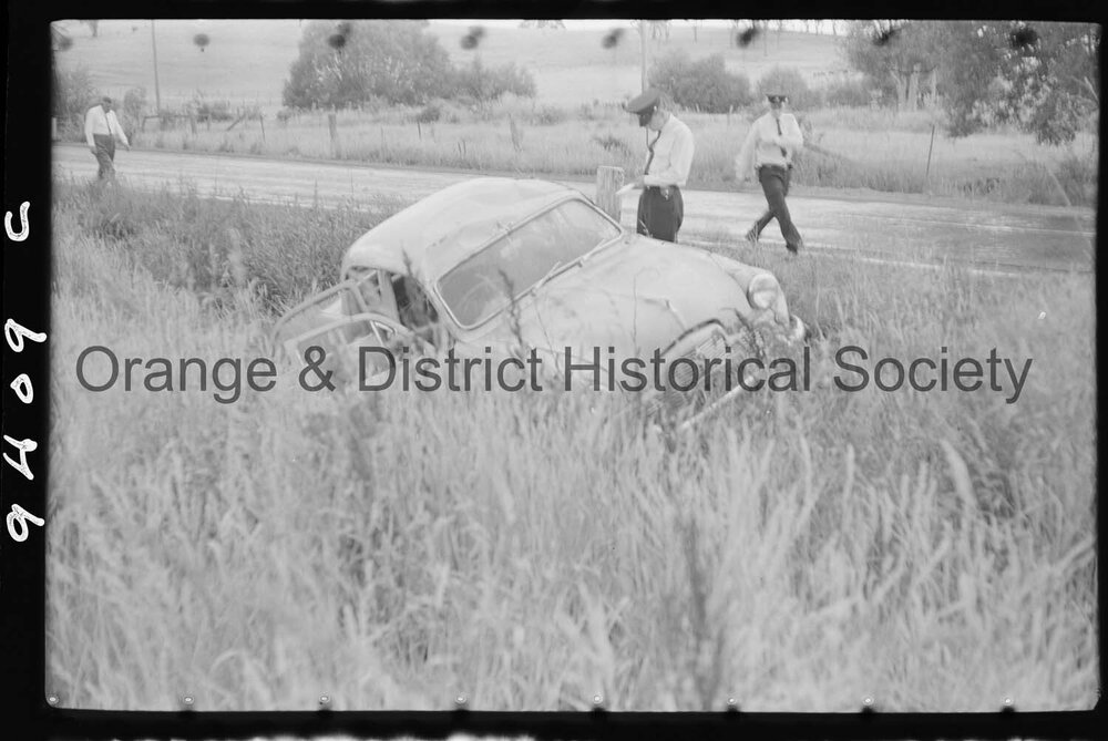 Sedan overturned on Bathurst Road