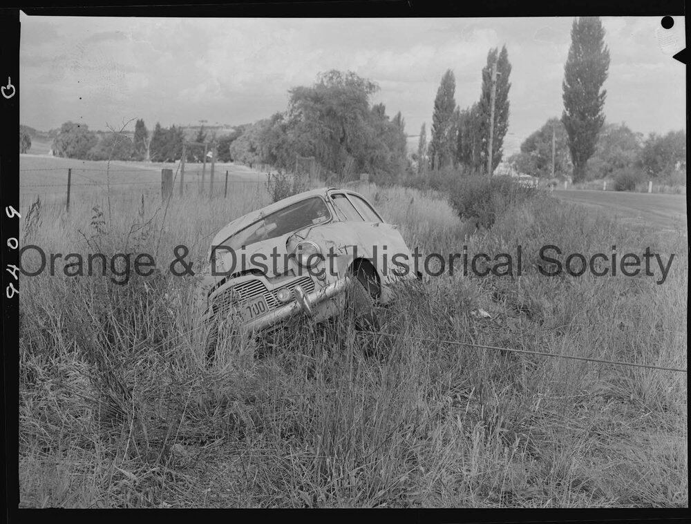 Sedan overturned on Bathurst Road