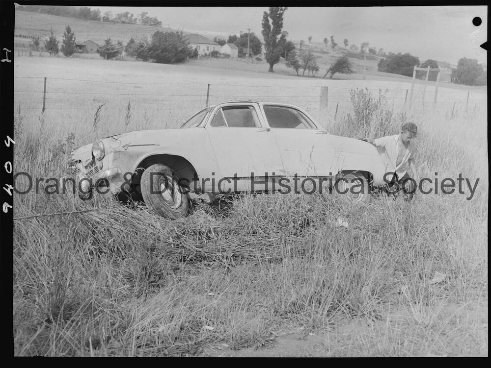 Sedan overturned on Bathurst Road