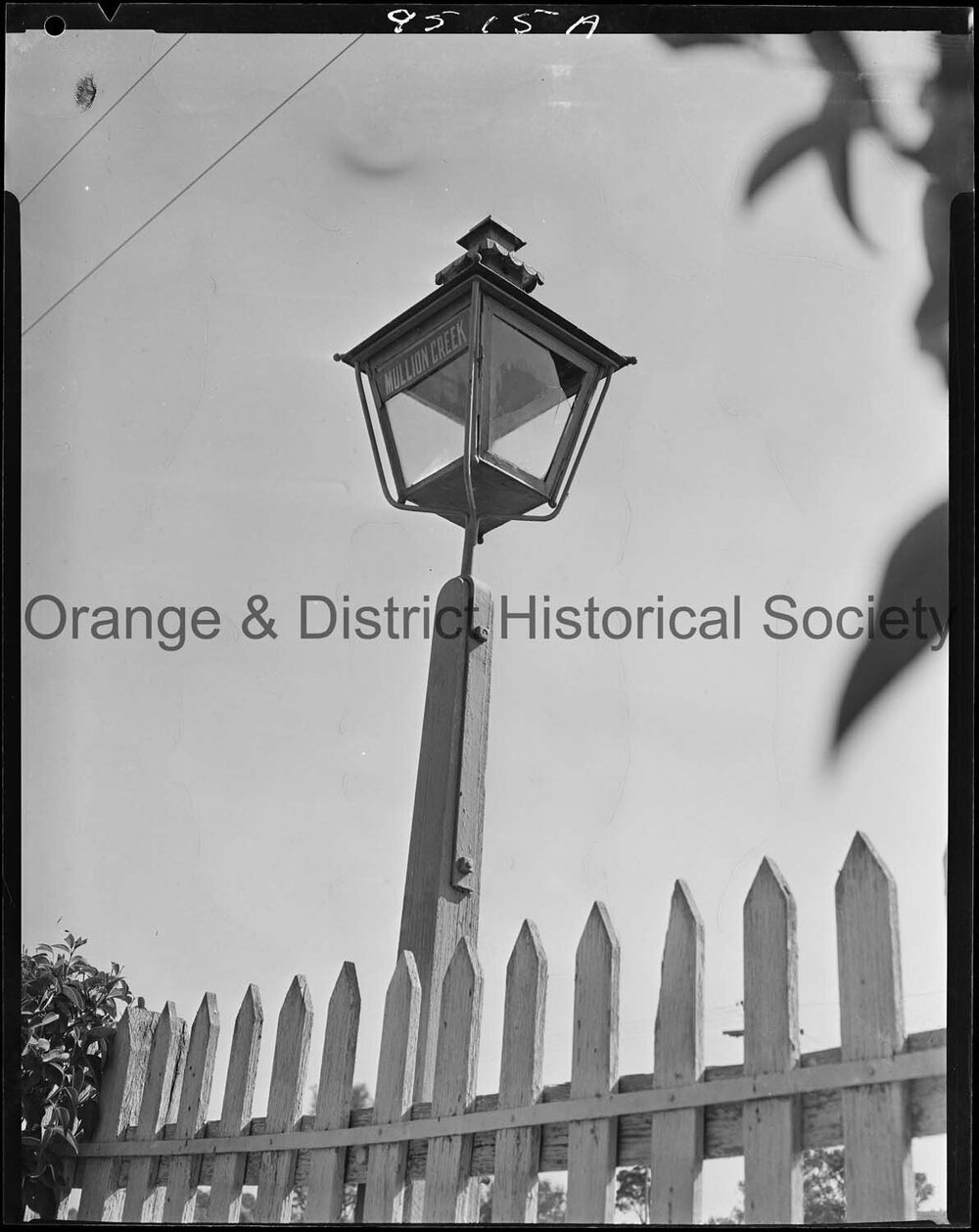 Mullion Creek railway station lamp