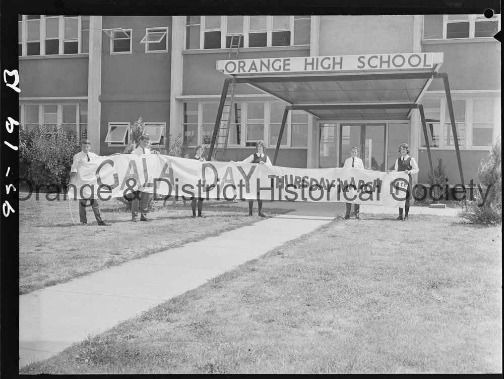 Orange High School Gala Day banner
