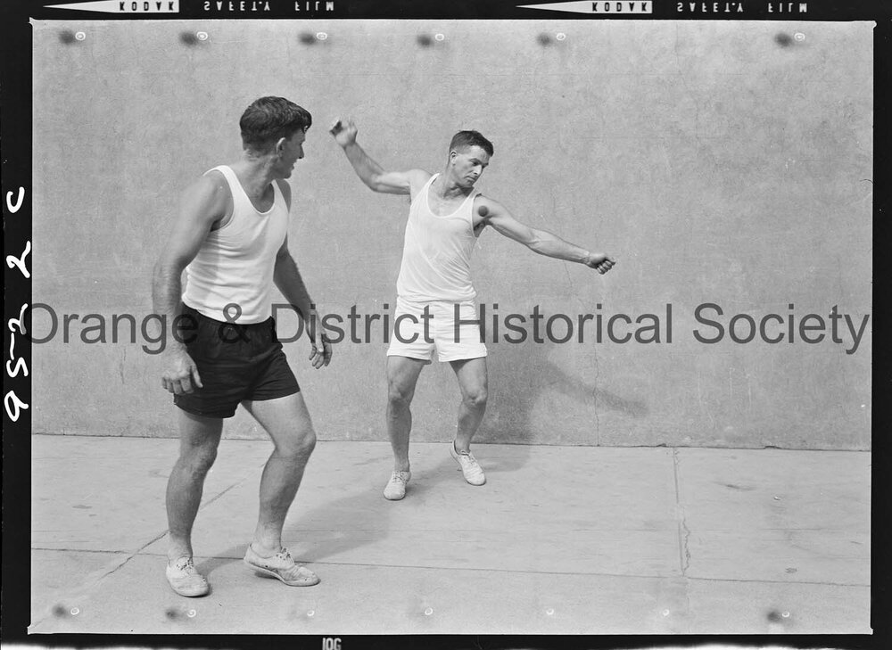 Handball exhibition double match with Carl Wilkins and Joe Fahy