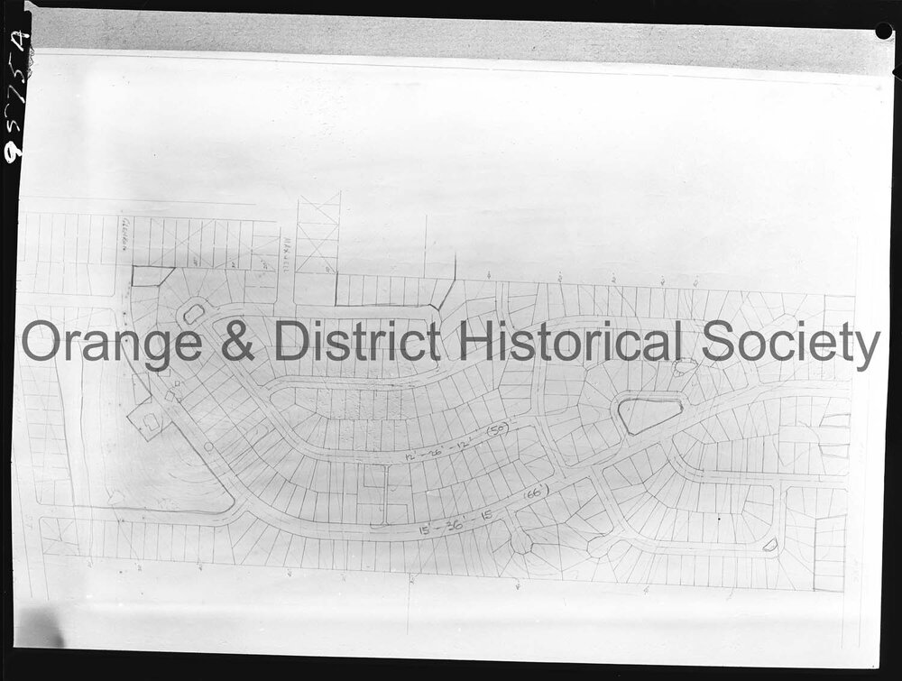 Copy plan for Glenroi subdivision