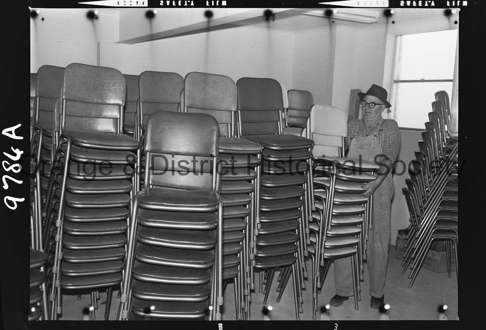 Preparations for Amoco Hall opening