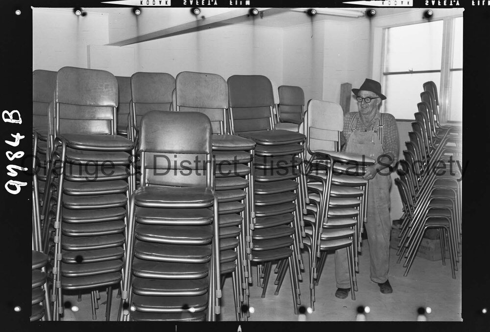 Preparations for Amoco Hall opening