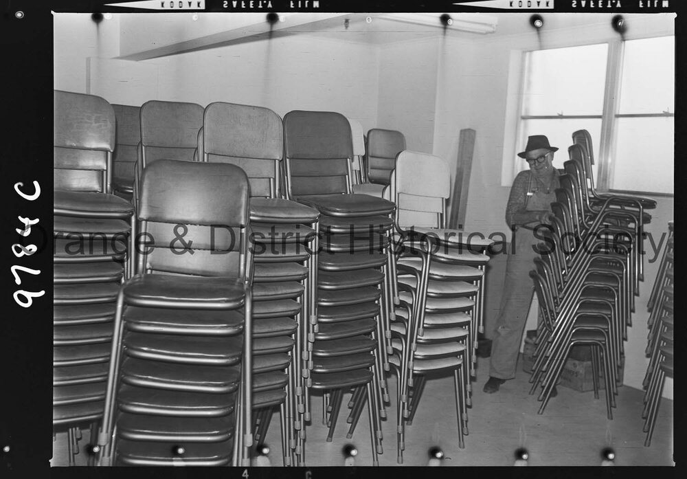 Preparations for Amoco Hall opening