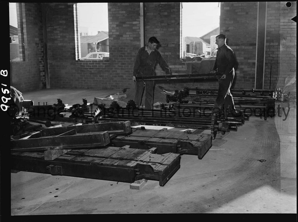 Unpacking the new printing press at the Central Western Daily