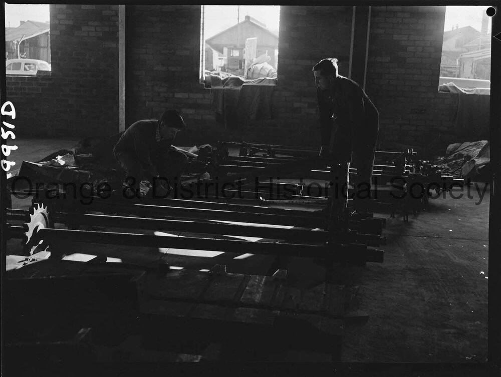 Unpacking the new printing press at the Central Western Daily