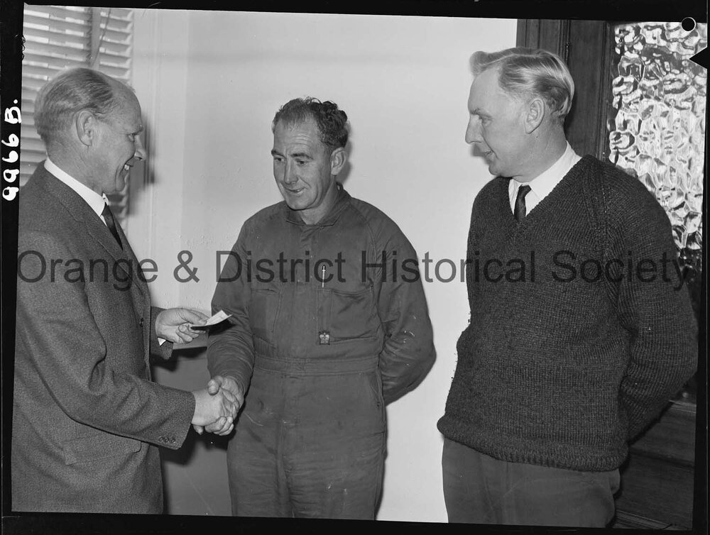 Lottery winners presented with cheque