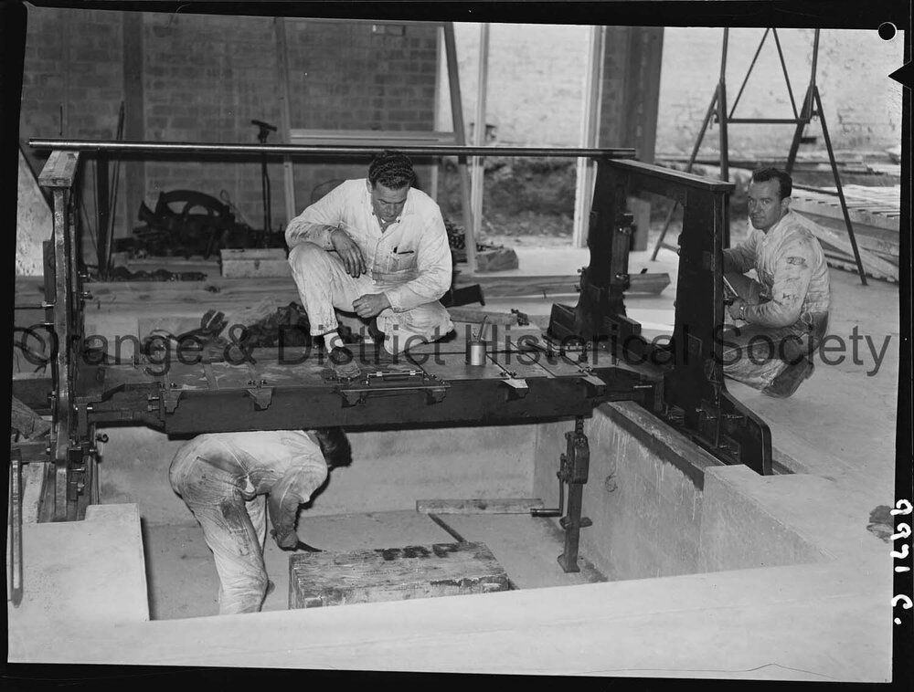 Installing the new printing press at the Central Western Daily