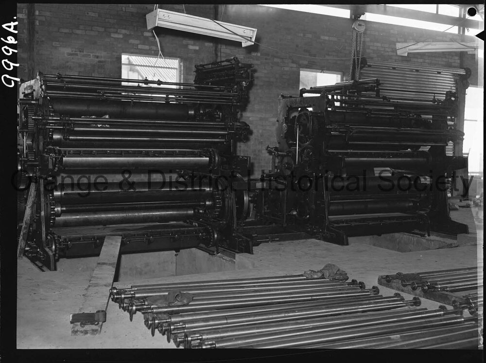 Installing the new printing press at the Central Western Daily