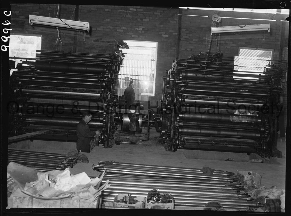Installing the new printing press at the Central Western Daily