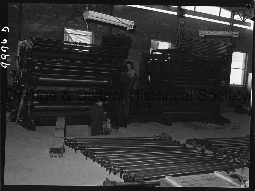 Installing the new printing press at the Central Western Daily