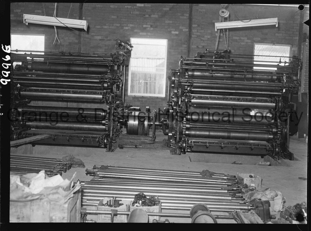 Installing the new printing press at the Central Western Daily