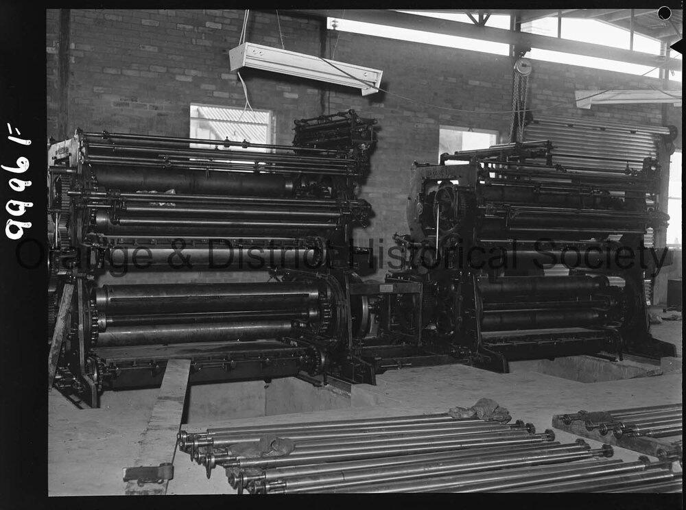 Installing the new printing press at the Central Western Daily
