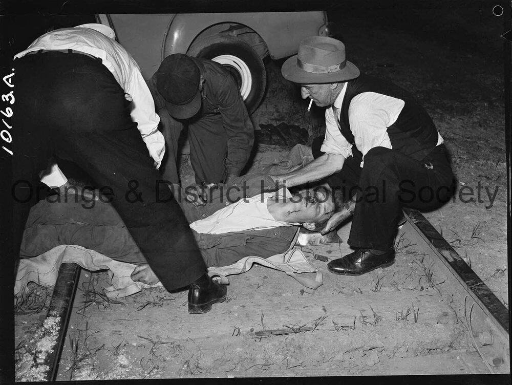 Car crashes on railway line