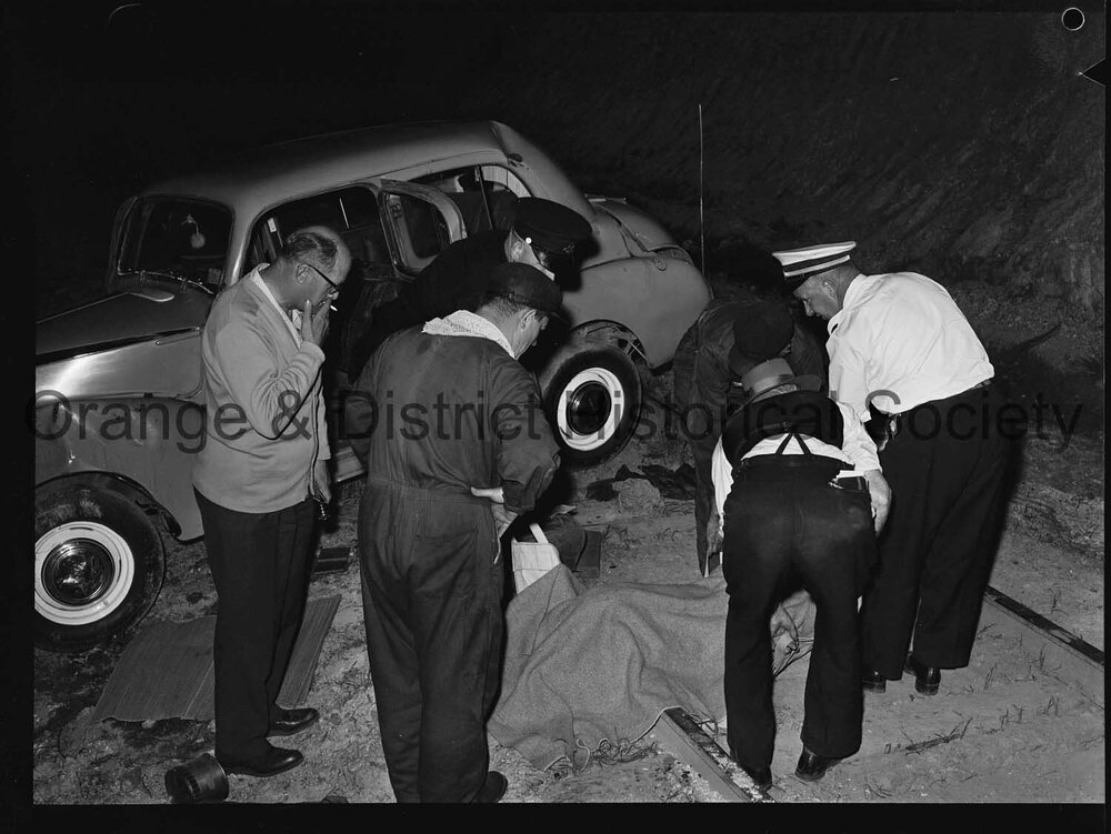 Car crashes on railway line