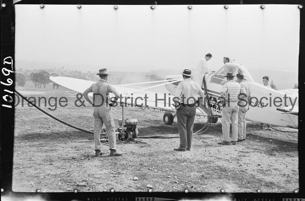 Light aircraft used for firefighting