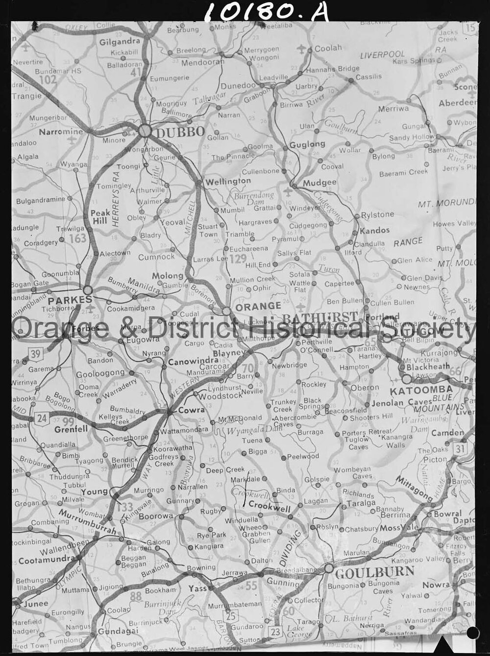 Copy, map for Denis Gregory