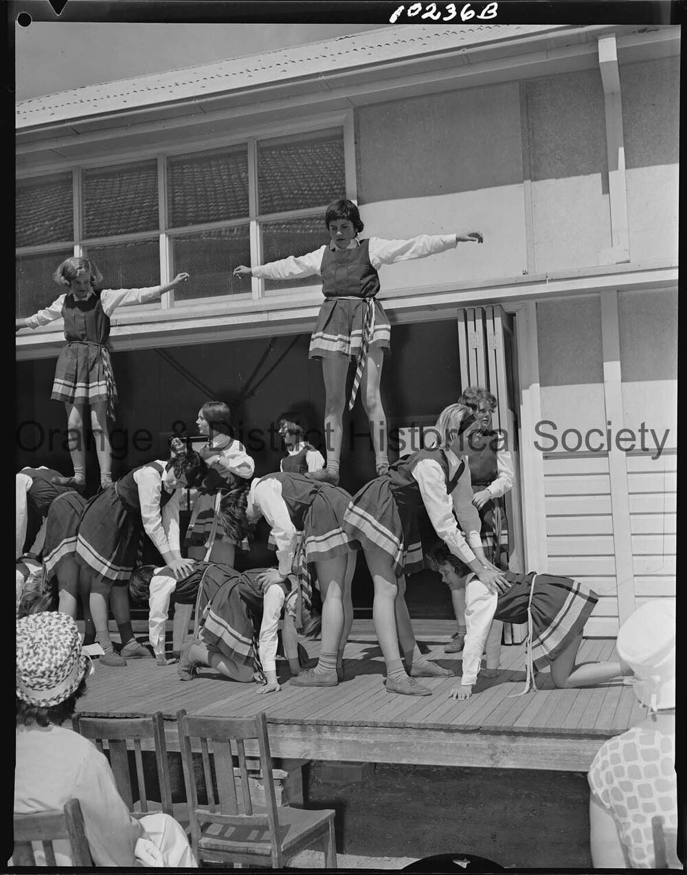 Physical education display by pupils at PLC