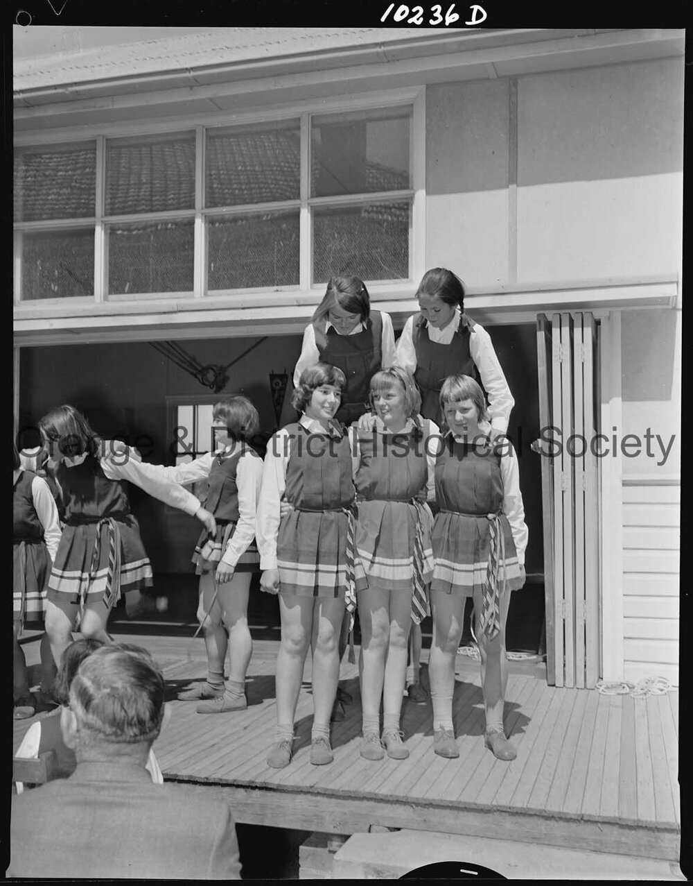 Physical education display by pupils at PLC