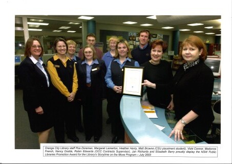NSW Public Libraries Promotion Award for Storytime on the Move Program 2003