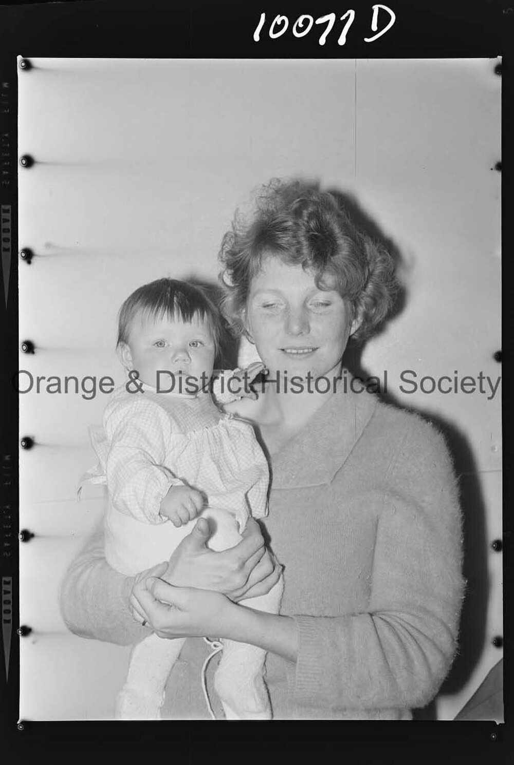 Passport photo Mrs J K Hurley and baby