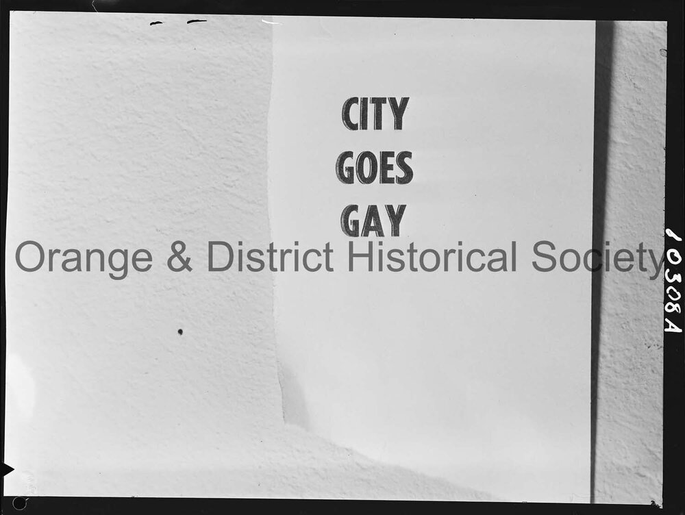 Copy City Goes Gay sign