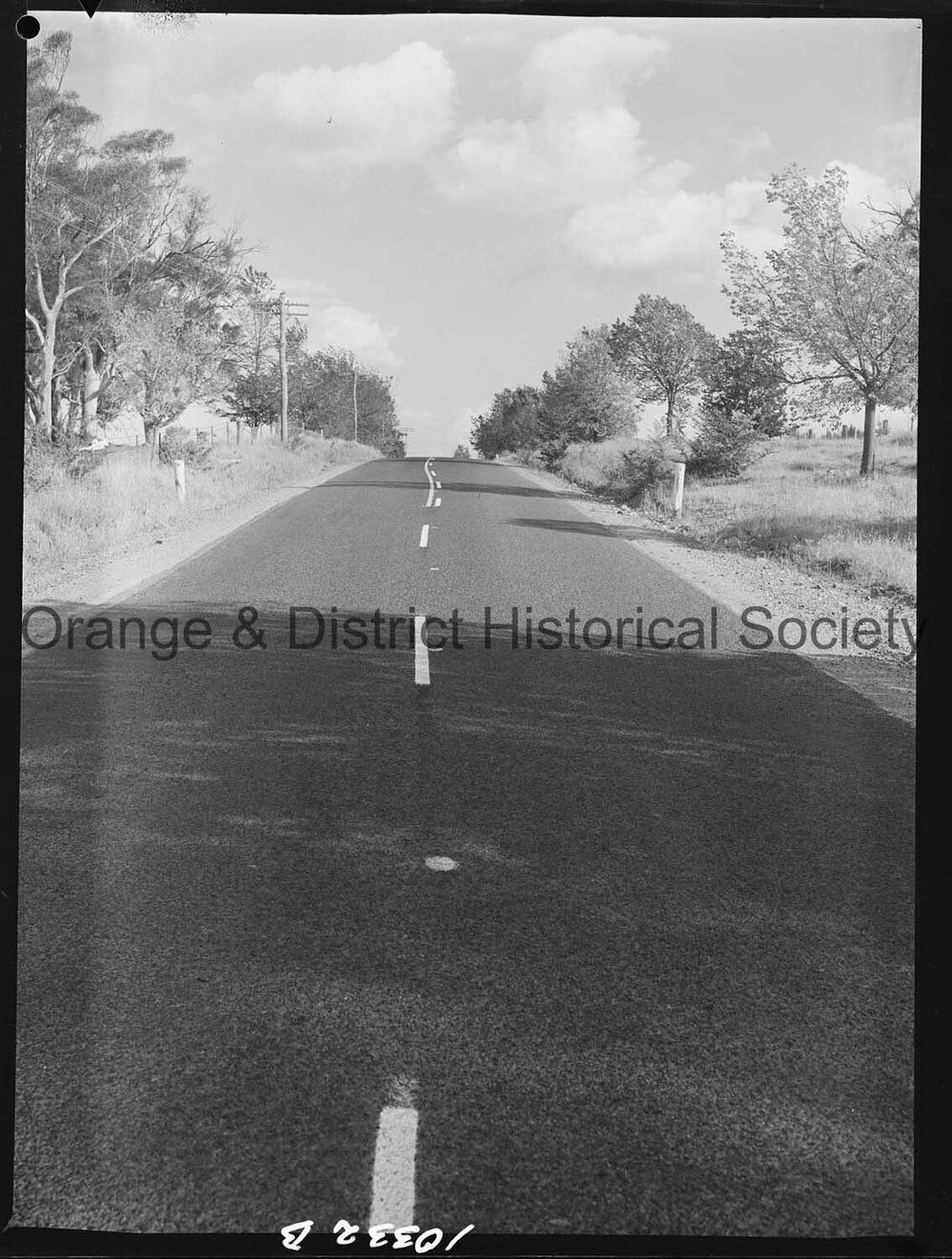 Freshly painted 'off-centre' lines