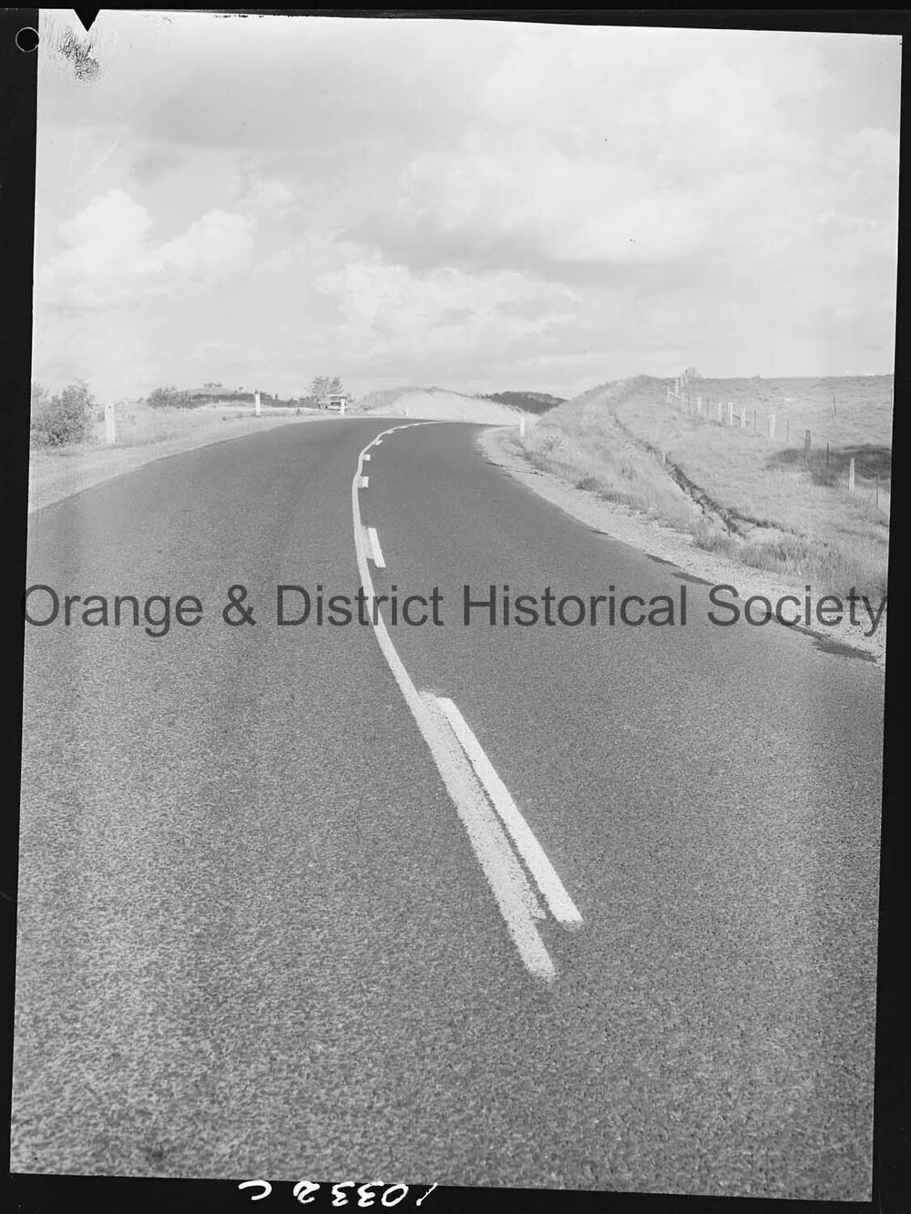 Freshly painted 'off-centre' lines