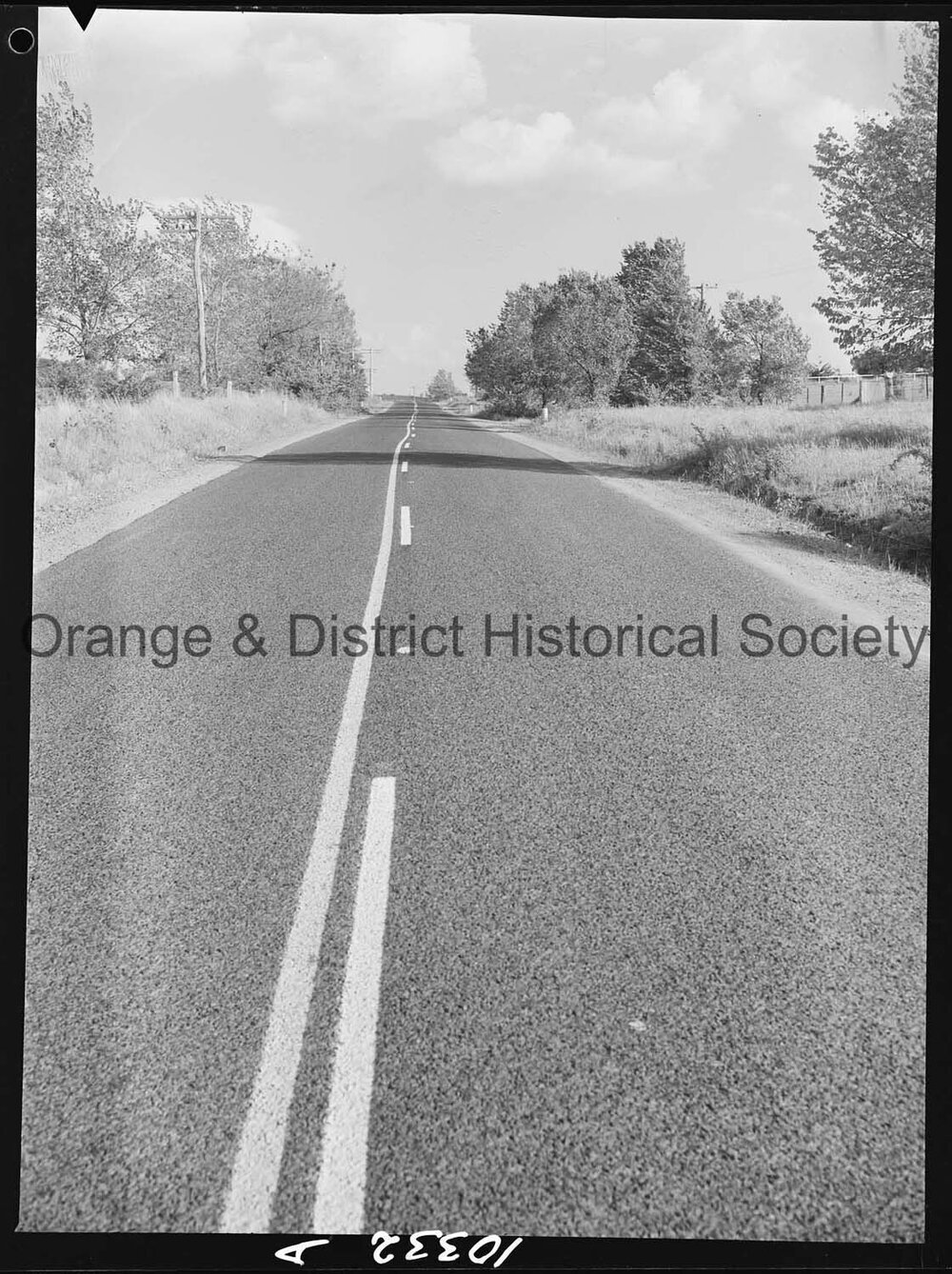 Freshly painted 'off-centre' lines