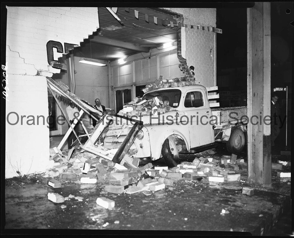 Truck accident at Five Ways intersection