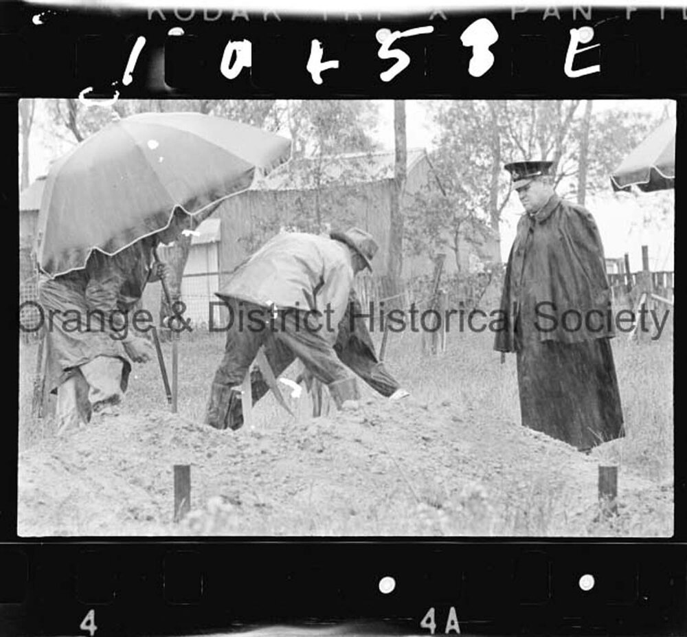 Exhumation at Orange Cemetery