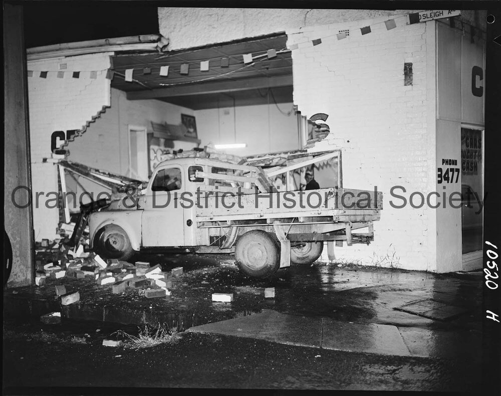 Truck accident at Five Ways intersection