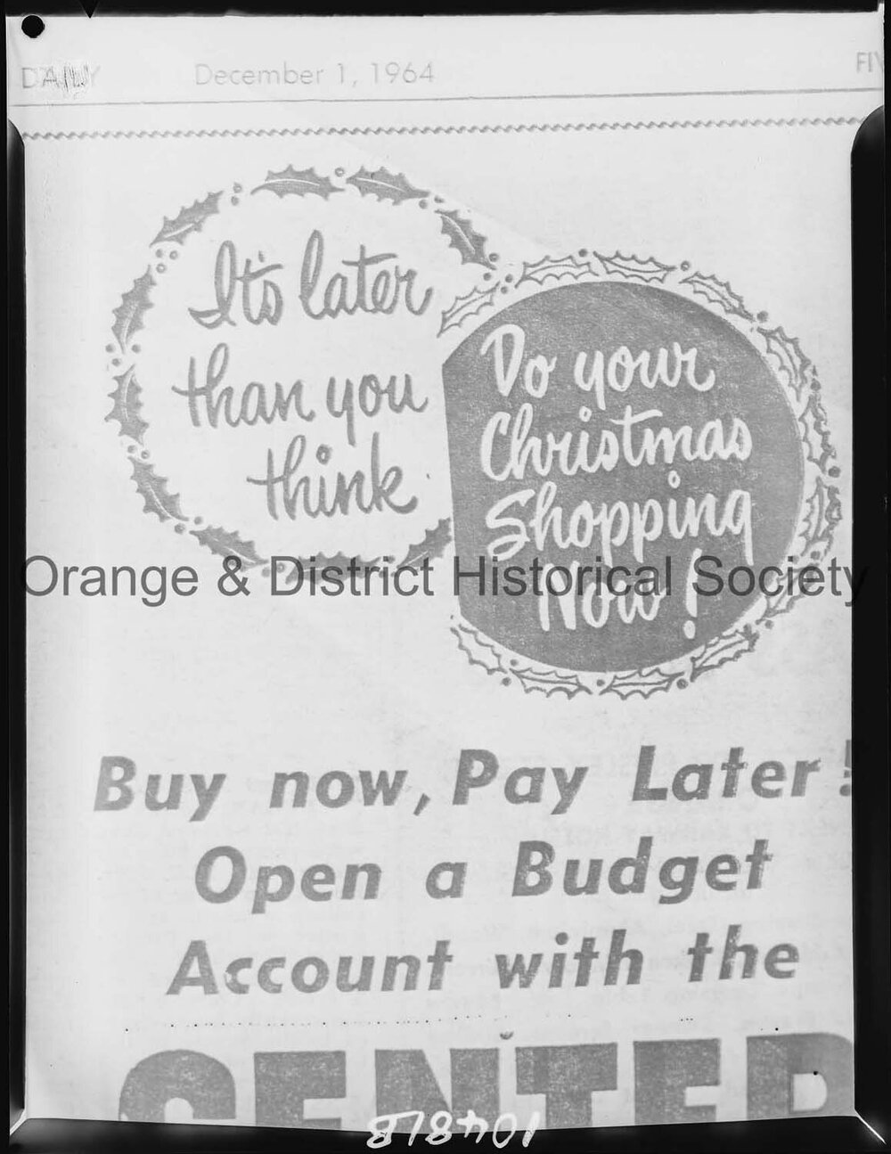 Copy sign for Center Store