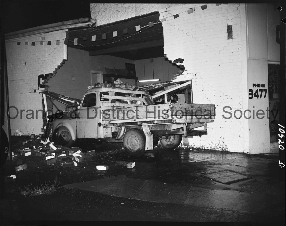 Truck accident at Five Ways intersection