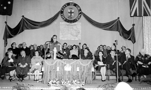 Naturalisation Ceremony presided over by the Mayor, Gordon Machin 1961