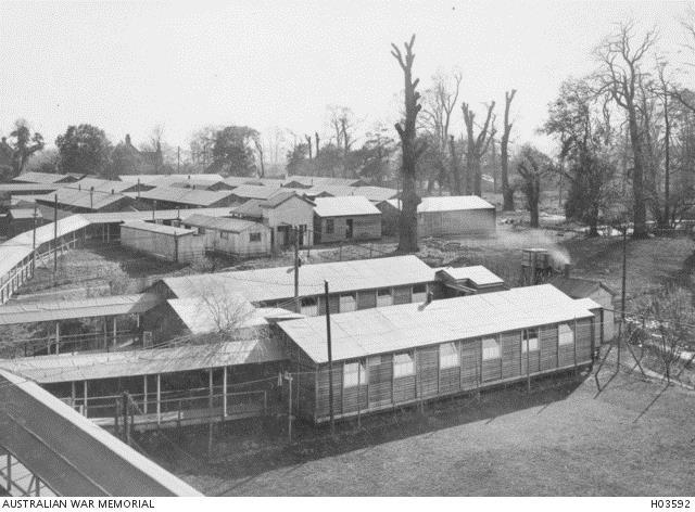 No 1 General Hospital, Harefield, England, where Moylan was hospitalized in August 1915