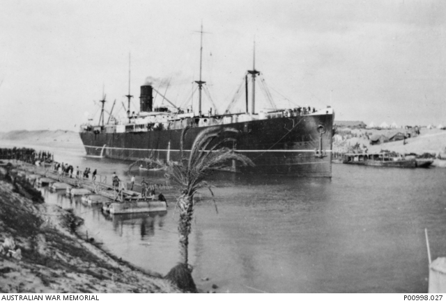 The troop transport ship SS ''Suffolk'', on which Jack sailed to the front