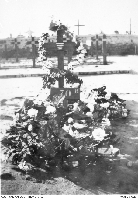 The grave of George Holden, Port Said War Memorial Cemetery, Egypt