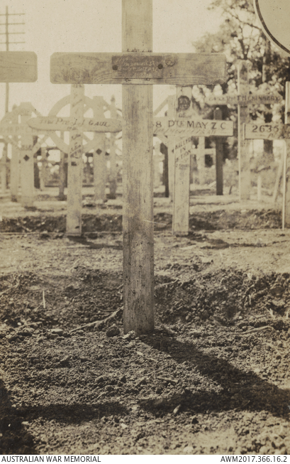 John Thomas Burrell's grave, Heath Cemetery, Harbonnieres, France