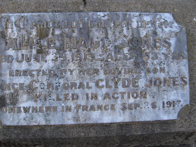  Robert Clyde Jones memorial plaque, Orange Cemetery