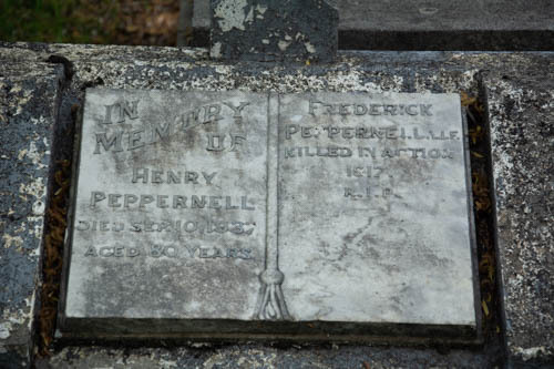 Frederick Peppernell commemorative plaque detail